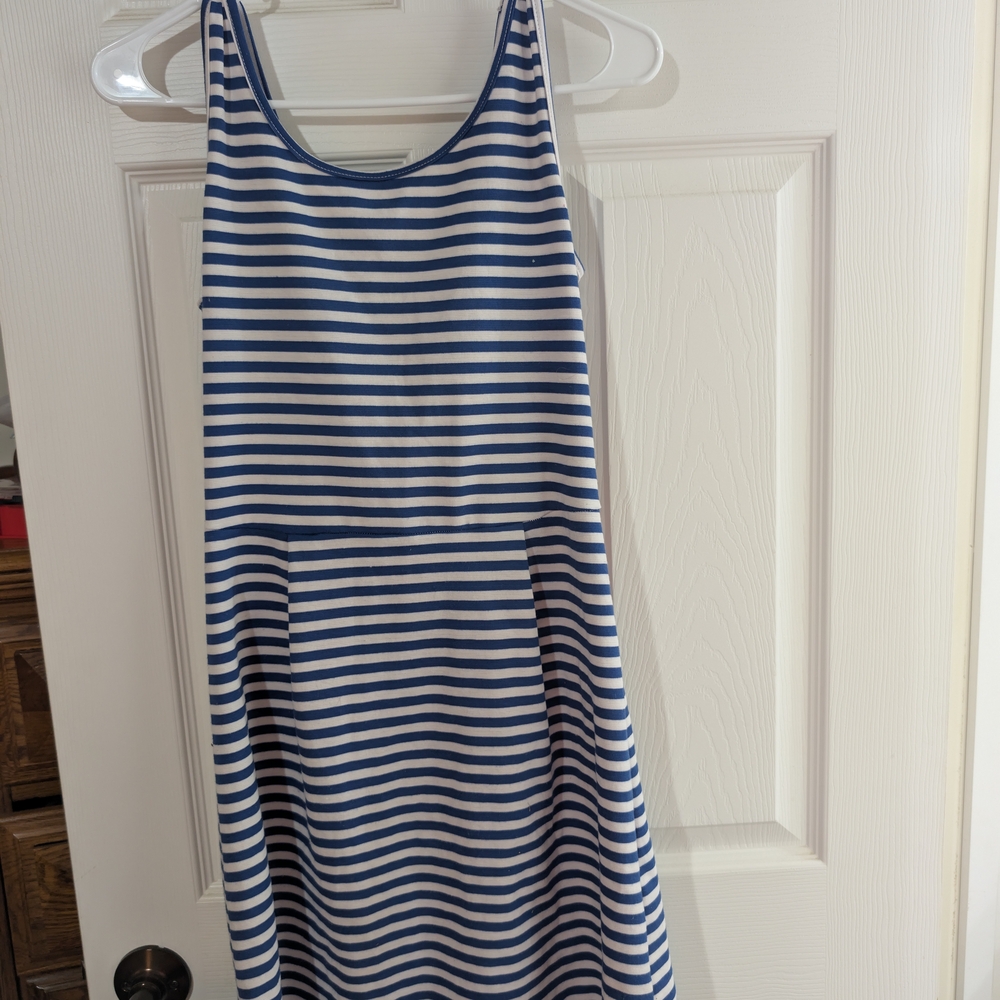 Newbury Kustom Blue and White Striped Mini Dress
